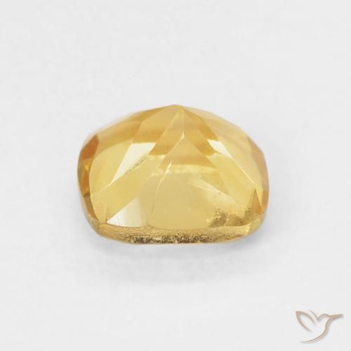 Citrino Dorado claro natural de 0.53 ct, Forma Cojín, VS