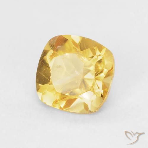 Citrino Naranja dorado natural de 0.48 ct, Forma Cojín, VS