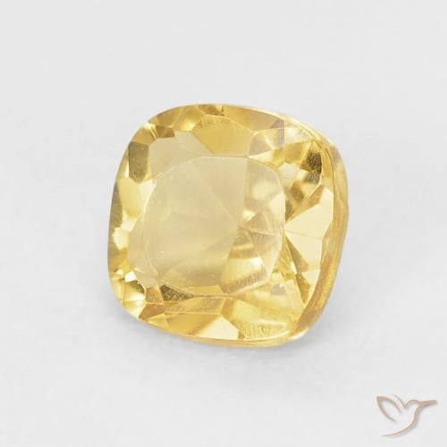 Citrino Amarillo claro natural de 0.58 ct, Forma Cojín, VVS-VS