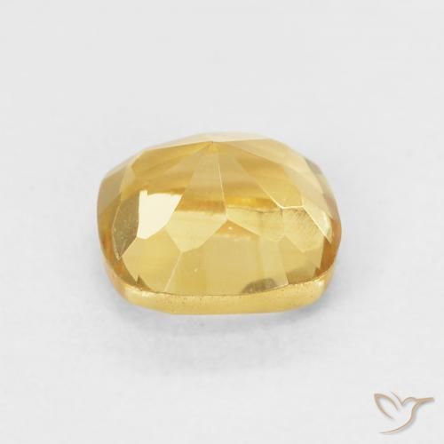 Citrino Amarillo claro natural de 0.58 ct, Forma Cojín, VVS-VS