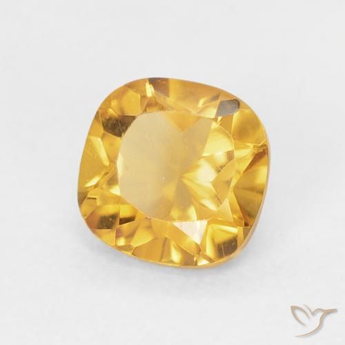 Citrino Medium Light-Golden natural de 0.49 ct, Forma Cojín, VVS-VS