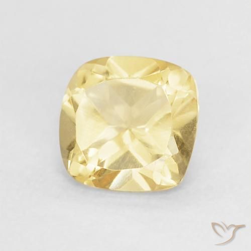 Citrino Amarillo claro natural de 0.52 ct, Forma Cojín, VVS-VS