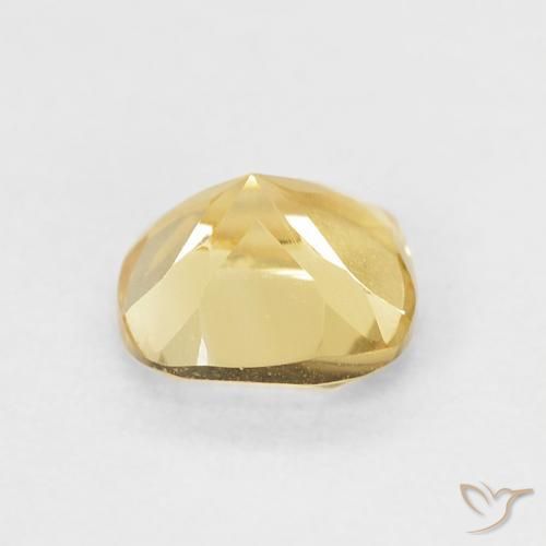 Citrino Amarillo claro natural de 0.52 ct, Forma Cojín, VVS-VS