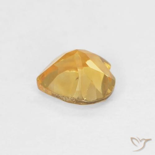 Citrino Dorado-naranja claro natural de 0.38 ct, Corazón, VVS