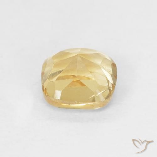Citrino Dorado medio natural de 0.50 ct, Forma Cojín, VS