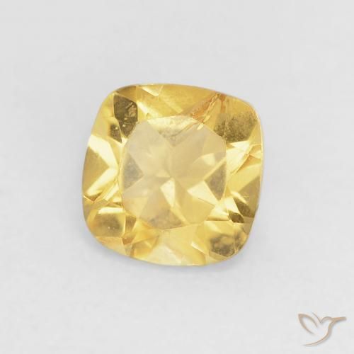 Citrino Naranja dorado natural de 0.53 ct, Forma Cojín, VS