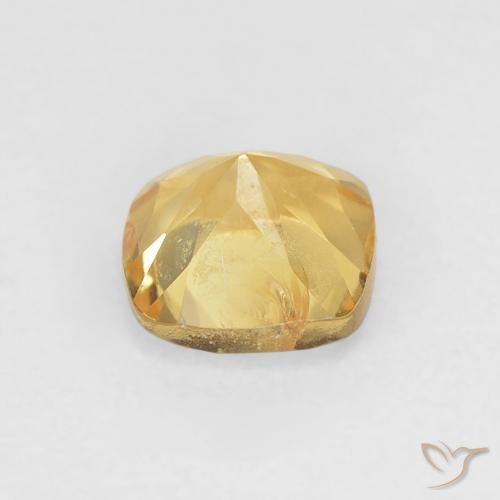 Citrino Naranja dorado natural de 0.53 ct, Forma Cojín, VS