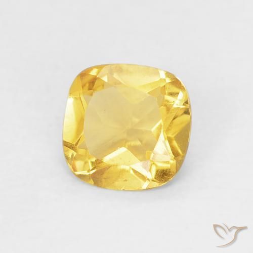 Citrino Amarillo toscana natural de 0.39 ct, Forma Cojín, VVS
