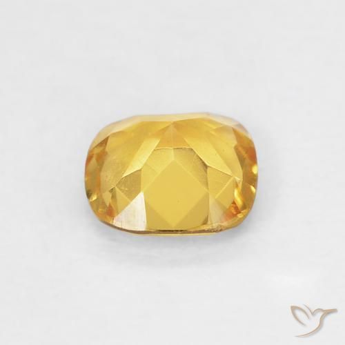 Citrino Amarillo toscana natural de 0.39 ct, Forma Cojín, VVS