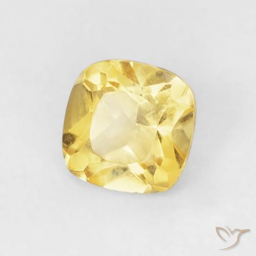 Citrino Amarillo toscana natural de 0.49 ct, Forma Cojín, VVS