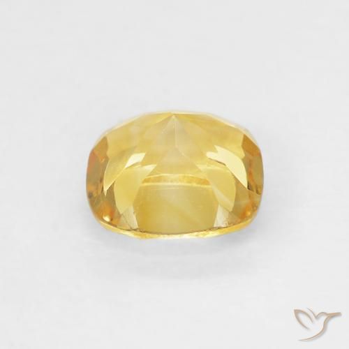 Citrino Amarillo toscana natural de 0.49 ct, Forma Cojín, VVS