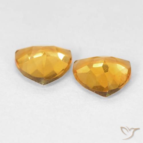 Gemas de Citrino Medium Light-Golden natural de 1.27 ct, Trillón, VVS-VS