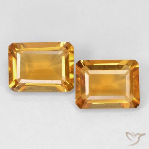 2.91ctw Natural Dorado naranja intenso Citrino, corte esmeralda, VVS-VS