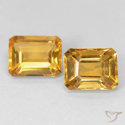 3.22ctw Natural Dorado Citrino, corte esmeralda, VS