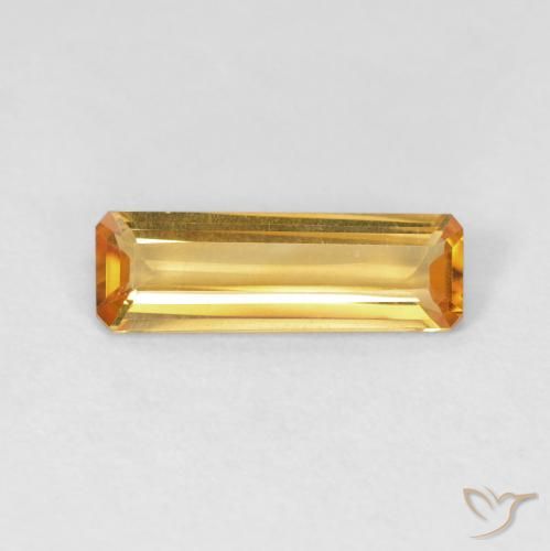 1.02ct Natural Naranja dorado Citrino, corte esmeralda, VVS-VS