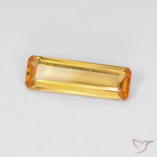 Citrino Naranja dorado natural de 1.02 ct, Corte Octágono / Esmeralda, VVS-VS