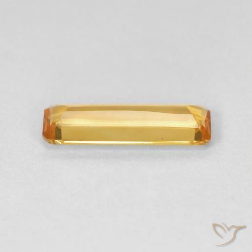 Citrino Naranja dorado natural de 1.02 ct, Corte Octágono / Esmeralda, VVS-VS