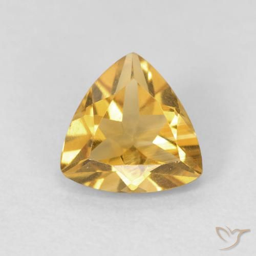 0.93ct Natural Dorado intenso Citrino, Trillón, VVS-VS