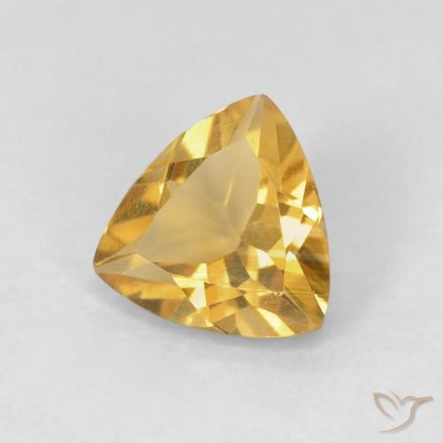 Citrino Dorado intenso natural de 0.93 ct, Trillón, VVS-VS