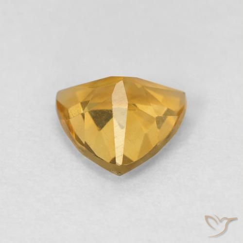 Citrino Dorado intenso natural de 0.93 ct, Trillón, VVS-VS