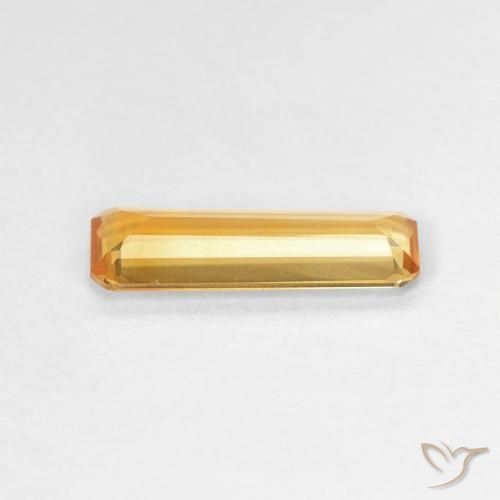 Citrino Dorado naranja intenso natural de 0.97 ct, Corte Octágono / Esmeralda, VVS-VS