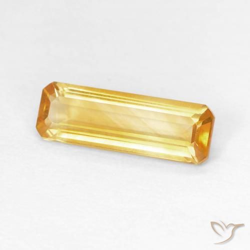Citrino Medium Dark-Golden natural de 1.14 ct, Corte Octágono / Esmeralda, VVS-VS