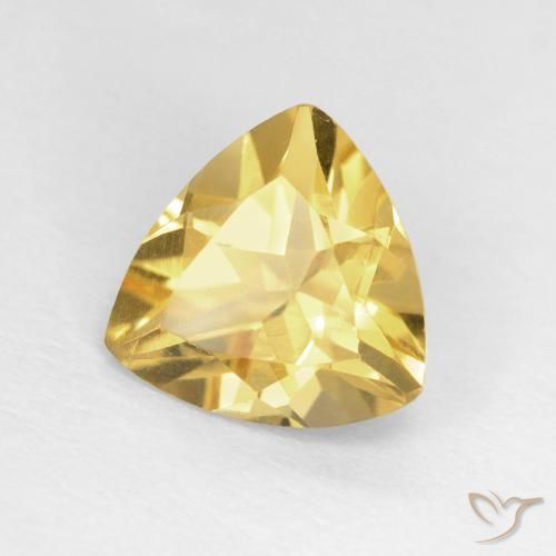 Citrino Dorado claro natural de 1.45 ct, Trillón, VVS-VS