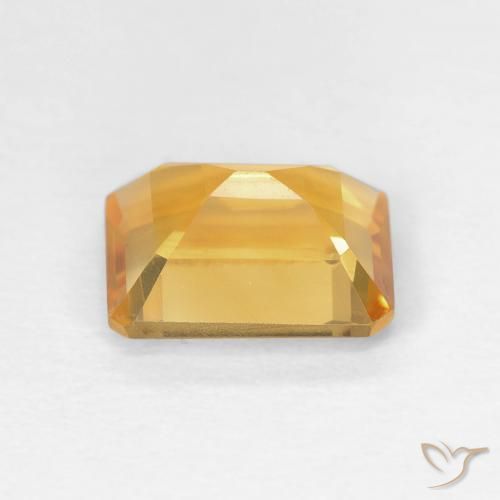 Citrino Medium Light Orange-Gold natural de 1.49 ct, Corte Octágono / Esmeralda, VVS