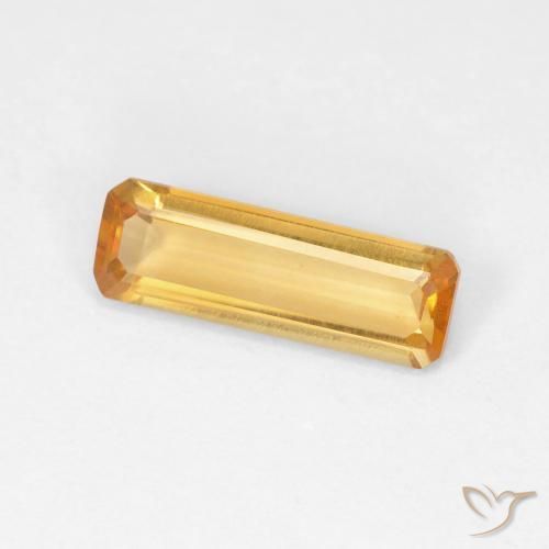 Citrino Dorado naranja natural de 1.12 ct, Corte Octágono / Esmeralda, VVS-VS