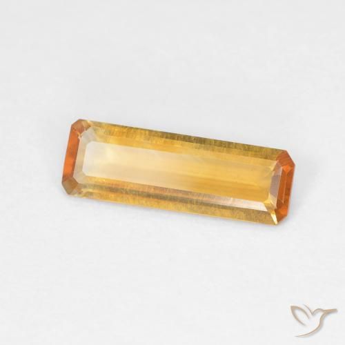 Citrino Dorado naranja natural de 0.93 ct, Corte Octágono / Esmeralda, VVS-VS