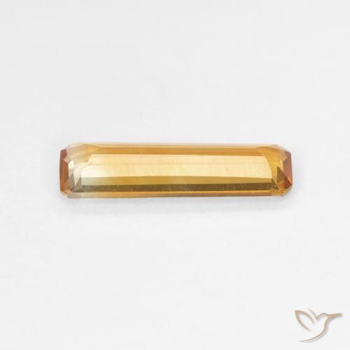 Citrino Dorado naranja natural de 0.93 ct, Corte Octágono / Esmeralda, VVS-VS