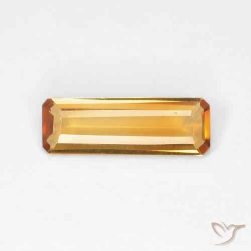 0.97ct Natural Dorado naranja Citrino, corte esmeralda, VVS-VS