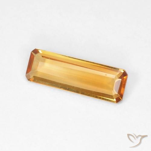 Citrino Dorado naranja natural de 0.97 ct, Corte Octágono / Esmeralda, VVS-VS