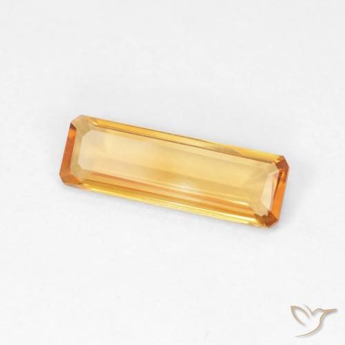 Citrino Dorado naranja natural de 0.87 ct, Corte Octágono / Esmeralda, VVS-VS