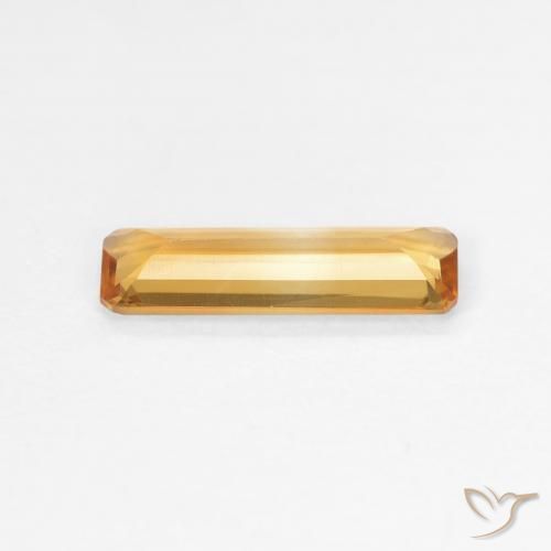 Citrino Dorado naranja natural de 0.87 ct, Corte Octágono / Esmeralda, VVS-VS