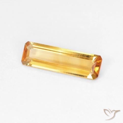 Citrino Dorado-naranja medio natural de 0.86 ct, Corte Octágono / Esmeralda, VVS-VS