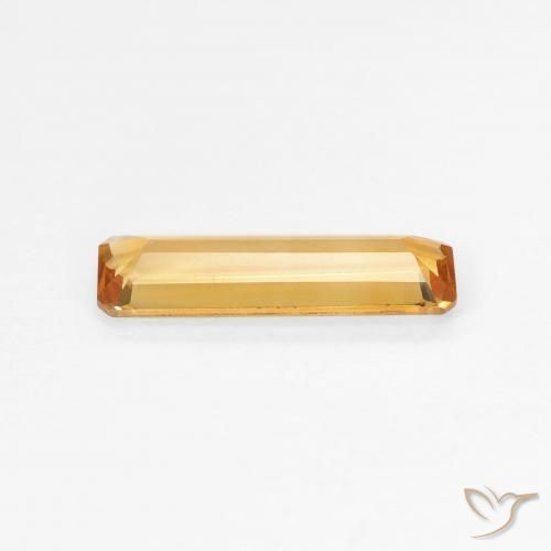 Citrino Dorado-naranja medio natural de 0.86 ct, Corte Octágono / Esmeralda, VVS-VS