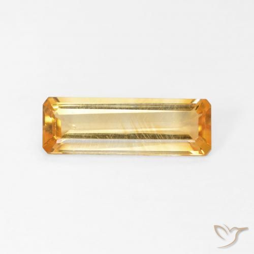 1.26ct Natural Dorado naranja Citrino, corte esmeralda, VVS-VS
