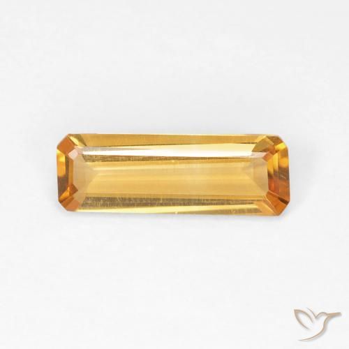 1.04ct Natural Dorado naranja oscuro Citrino, corte esmeralda, VVS-VS