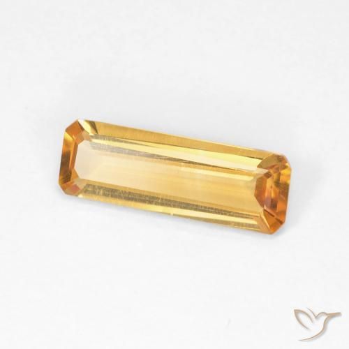 Citrino Dorado naranja oscuro natural de 1.04 ct, Corte Octágono / Esmeralda, VVS-VS