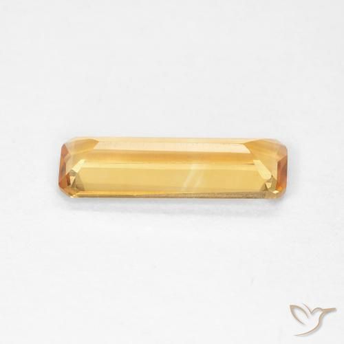 Citrino Dorado naranja oscuro natural de 1.04 ct, Corte Octágono / Esmeralda, VVS-VS
