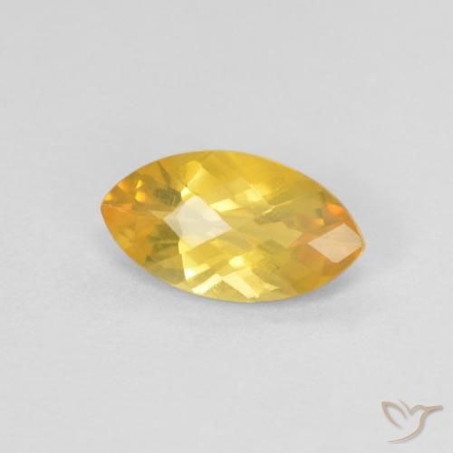 Citrino Dorado natural de 0.88 ct, Marquesa, VS