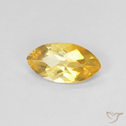 Citrino Dorado natural de 0.71 ct, Marquesa, VS