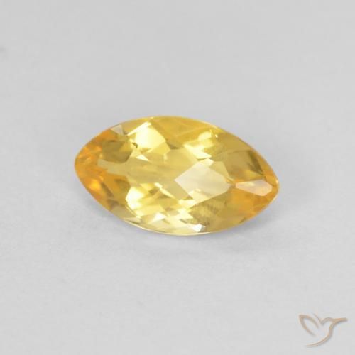 Citrino Dorado natural de 0.88 ct, Marquesa, VS