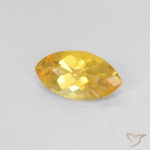 Citrino Dorado medio natural de 0.90 ct, Marquesa, VS