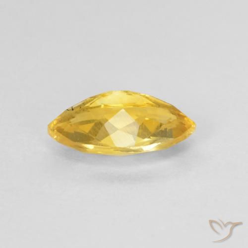 Citrino Dorado medio natural de 0.90 ct, Marquesa, VS