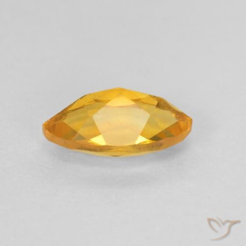 Citrino Dorado naranja oscuro natural de 0.98 ct, Marquesa, VS
