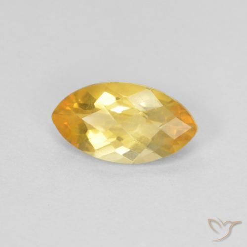 Citrino Dorado natural de 0.87 ct, Marquesa, VS