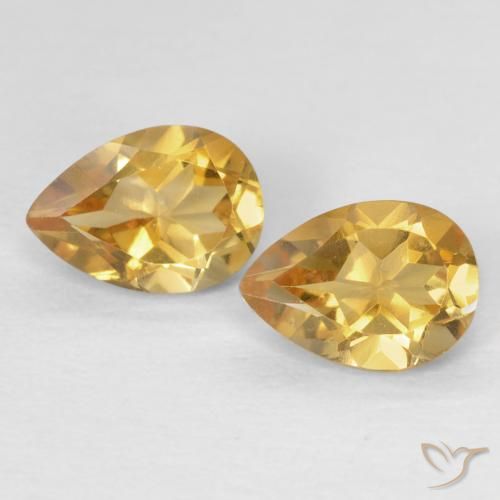 1.35ctw Natural Dorado Citrino, En forma de pera, VVS-VS