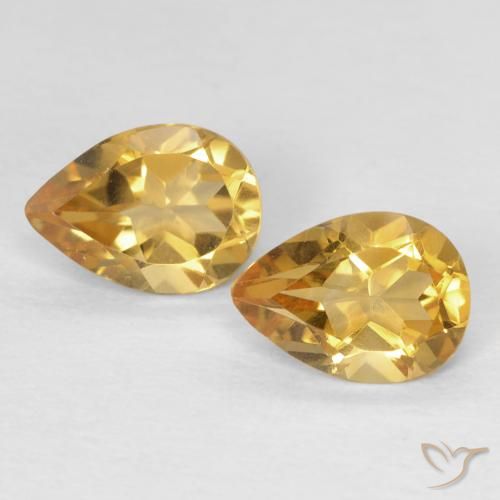 1.27ctw Natural Dorado Citrino, En forma de pera, VVS